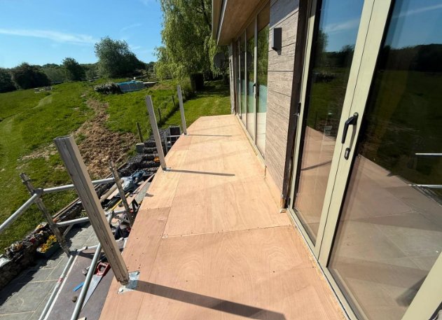New structural deck boards fitted to the balcony
